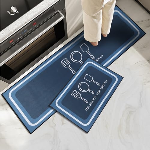 7VSTOHS Küchenteppiche 2 Stück, Rutschfestes Küchenmatten, Waschbare Küchenmatten und Teppiche Set, für Flur Läufer, Esszimmer, Eingang und Türmatte Set 7VSTOHS Küchenteppiche 2 Stück, Rutschfestes Küchenmatten, Waschbare Küchenmatten und Teppiche Set, für Flur Läufer, Esszimmer, Eingang und Türmatte Set von 7VSTOHS