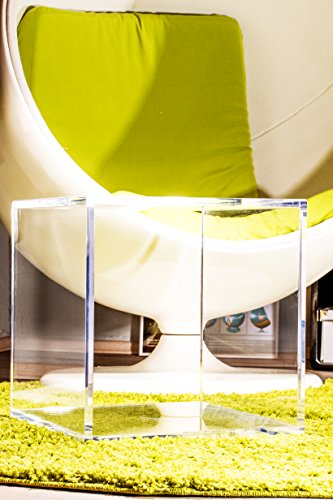 7even Acryl Design Cube 35cm, 8mm, incl. Wall Mount/transparenter Regalwürfel Premium Acryl-Würfel Design-Würfel durchsichtiger-Tisch von 7even