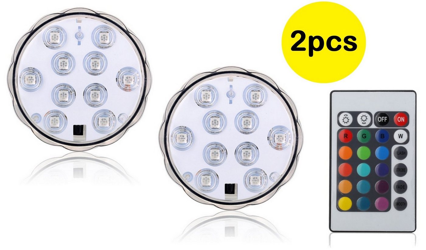 7even Discolicht LED Untersetzer mit Fernbedienung (Doppelpack) 2 Stück von 7even
