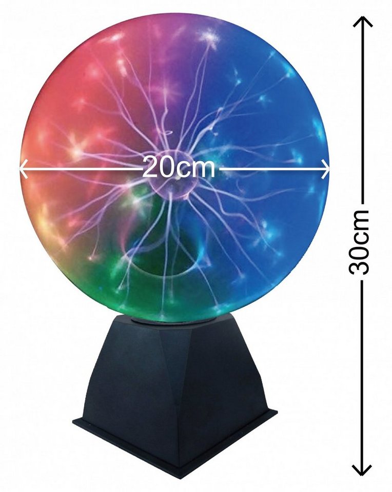 7even Discolicht Plasmakugel 30cm hoch, 3 farbige Blitze! 3 Color Magische Blitze von 7even