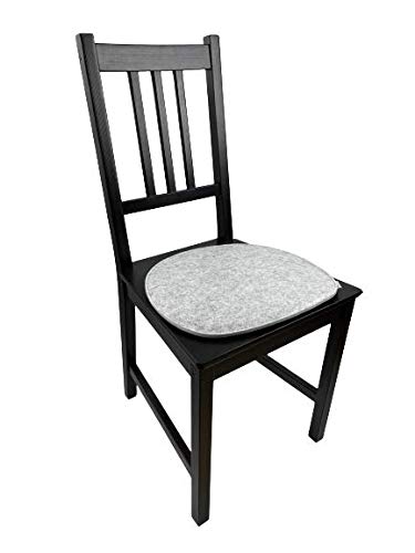 7even Filz Auflage 35,5 x 39cm grau/dunkelgrau gefüttert Oval passend für berühmte Chairs von 7even