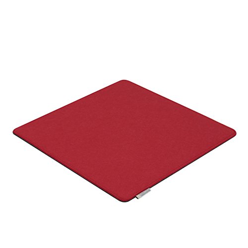 7even Filz Auflage 40 x 40 cm für z.B. Cube Hocker Rot/Grau - Beidseitig 4mm/4mm von 7even
