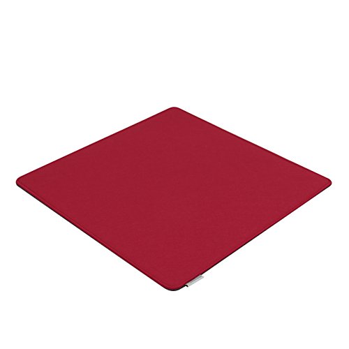 7even Filz Auflage 50 x 50 cm für z.B. Cube Hocker Rot/Grau - Beidseitig 4mm/4mm von 7even