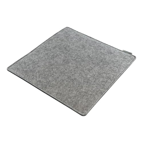 Hochwertige Filz Auflage 35x35 cm in Grau und Dunkelgrau - Komfortables Stuhlkissen für Esszimmer, Büro & Gastronomie von 7even