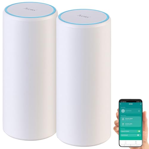 7links Repeater mit Elesion: 2er-Set Outdoor-Dualband-WLAN-Repeater, 1.200 Mbit/s, 5,0/2,4 GHz, PoE (WLAN App, Garten) von 7links