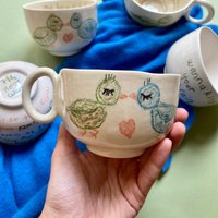 Handgemachte Keramiktasse Mein Kleiner Vogel von 7thHouseCeramics