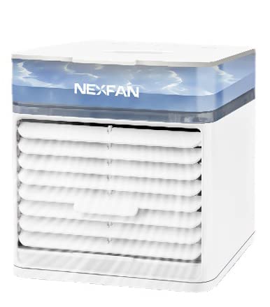 7xinbox NEXFAN Mini Luftkühler Wasserkühlung Spray Aromatherapie Luftbefeuchter Desktop Kühlung Mikro Klimaanlage Ventilator (白色) von 7xinbox