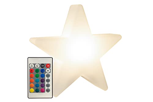8 seasons design Shining Star LED Weihnachtsstern Ø 60 cm (Weiß), mit Farbwechsler (15 Farben), inkl. Leuchtmittel, Stern beleuchtet, Weihnachts-Deko, Winter-Deko, für außen und innen von 8 seasons