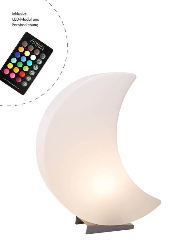 8 Seasons Design Dekoleuchte Shining Moon LED RGB 60 cm weiß von 8 seasons design