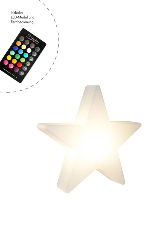 8 Seasons Design Dekoleuchte Shining Star LED RGB 60 cm weiß von 8 seasons design