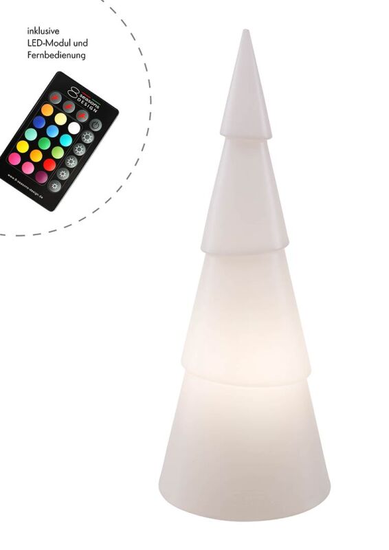 8 Seasons Design Dekoleuchte Shining Tree LED RGB rund 75 cm weiß von 8 seasons design