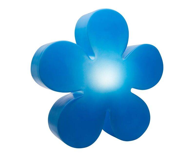 8 Seasons Design Motivleuchte Shining Flower 40 cm blau von 8 seasons design