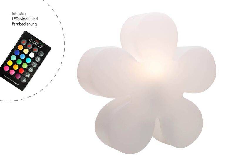 8 Seasons Design Motivleuchte Shining Flower LED RGB 60 cm weiß von 8 seasons design