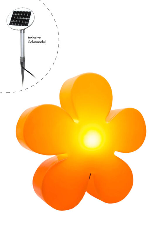 8 Seasons Design Motivleuchte Shining Flower Solar 40 cm orange von 8 seasons design