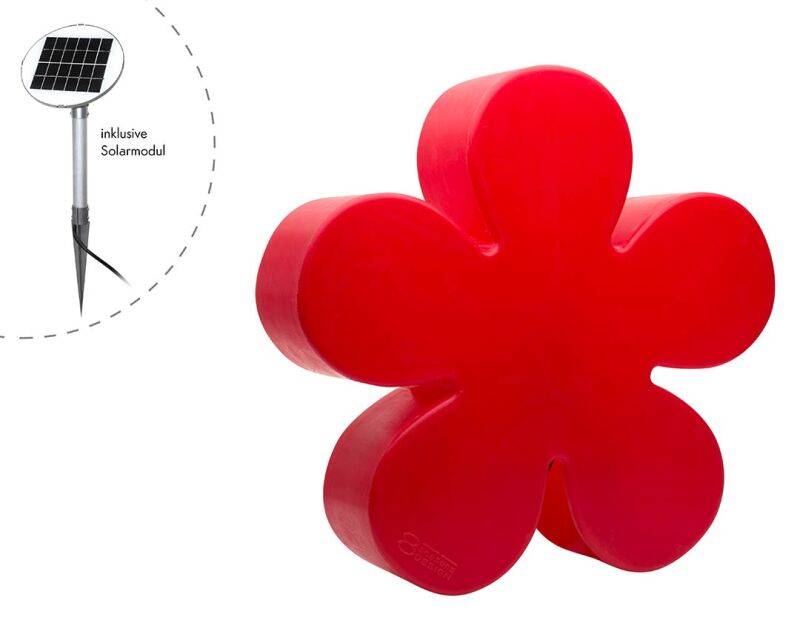 8 Seasons Design Motivleuchte Shining Flower Solar 40 cm rot von 8 seasons design