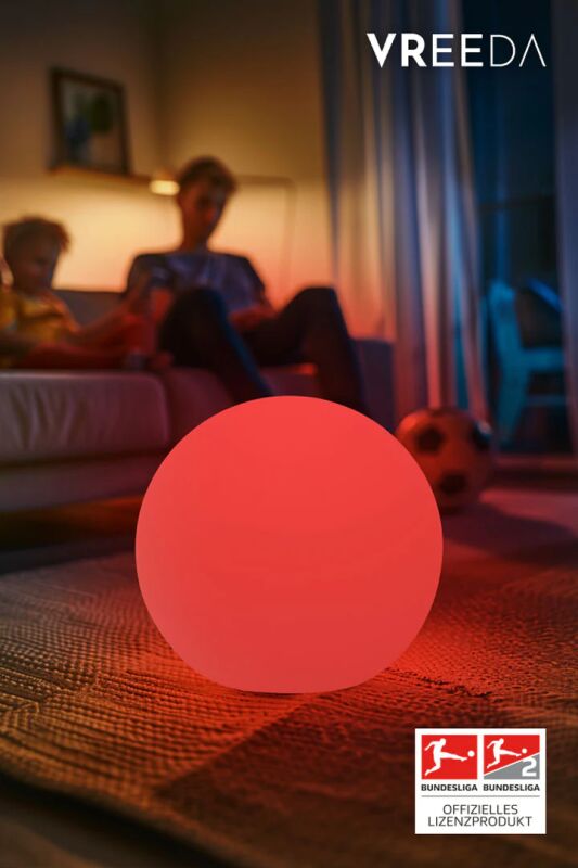 8 Seasons Design Shining Globe mit MIKA Fußball Licht 60cm von 8 seasons design