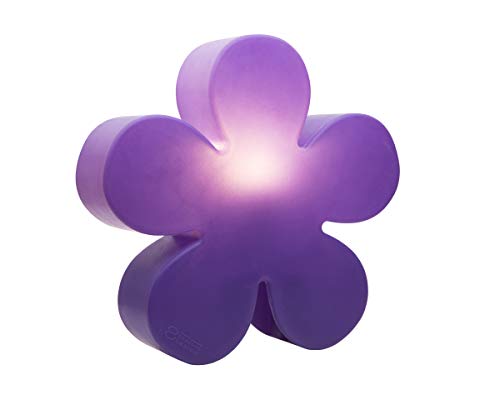 8 seasons design | Blumendeko leuchtend Blume Shining Flower (E27, Ø 40cm, UV- & niederschlagsfest, für Innen- & Außenbereich, Beleuchtungsdeko) violett von 8 seasons
