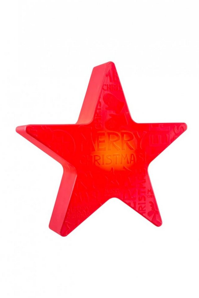 8 seasons design LED Stern Shining Star Merry Christmas rot Durchmesser 60 cm von 8 seasons design