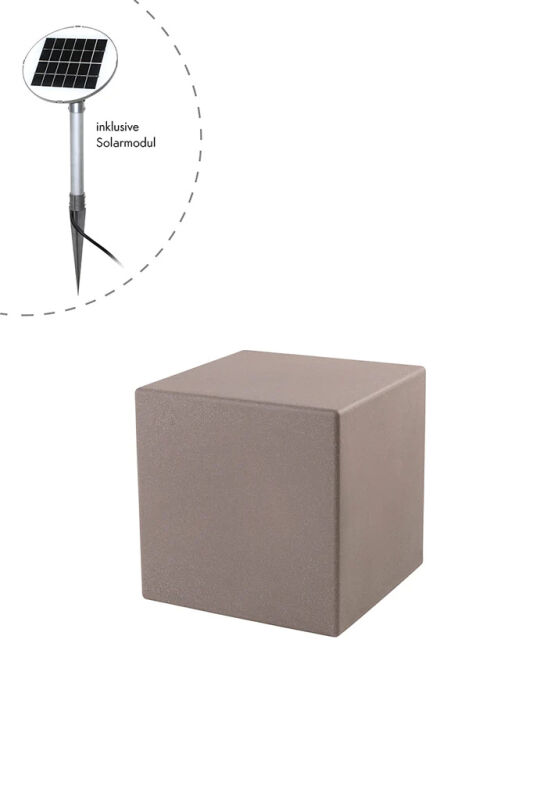 8 seasons design Leuchtwürfel Shining Cube Solar 33 cm taupe von 8 seasons design