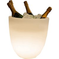 8 seasons design Shining Curvy Cooler Dekoleuchte & Weinkühler, Rückläufer weiß von 8 seasons design
