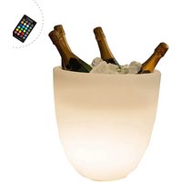 8 seasons design Shining Curvy Cooler RGB LED Dekoleuchte & Weinkühler weiß von 8 seasons design