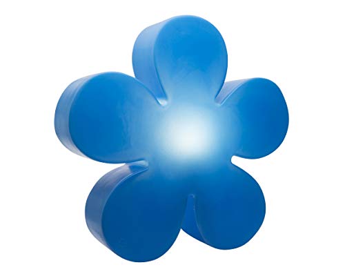 8 seasons design Shining Flower Deko-Lampe Blume Ø 40cm (Blau), E27 Fassung inkl. Leuchtmittel in warmweiß, als Indoor- & Outdoor Deko, Kinderzimmer, Nachttischlampe von 8 seasons