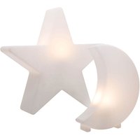 8 seasons design Shining Star und Moon Dekoleuchte, 2er-Set weiß 8 seasons design Shining Star und Moon Dekoleuchte, 2er-Set weiß von 8 seasons design