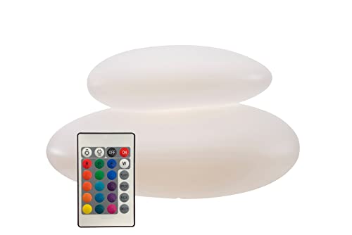 8 seasons design | Shining Stone Lampe LED, Polyethylen Weiß Ø 39 cm von 8 seasons