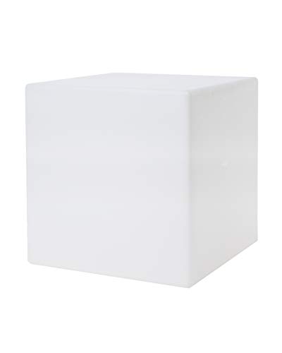 8 seasons design | Würfelleuchte Shining Cube (E27, 33 cm, außen & innen, UV- & wetterbeständig, Beistellwürfel, leuchtender Würfel, Kubusleuchte, Gartenwürfel) weiß von 8 seasons