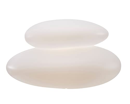 8 seasons design Shining Stone XL, LED Stein-Lampe 69 x 40 cm (weiß), E27 Fassung inkl. Leuchtmittel in warmweiß, beleuchteter Dekostein, Badezimmer-Lampe, Pool, Yoga, innen & außen von 8 seasons