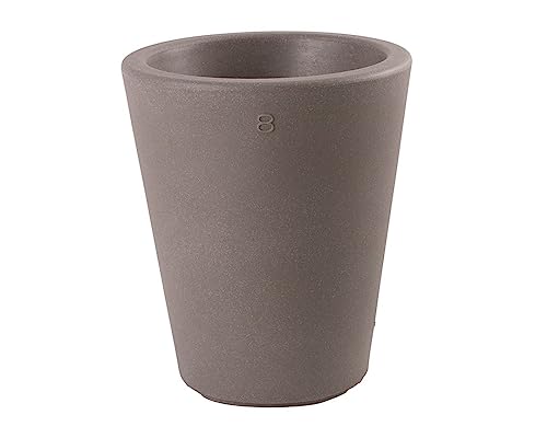 8 seasons Design Shining Classic Pot S, LED Pflanzkübel 34 x 39 cm (Taupe), E27 Fassung inkl. Leuchtmittel in warmweiß, beleuchteter Pflanzkübel für innen + außen, Blumenkübel von 8 seasons