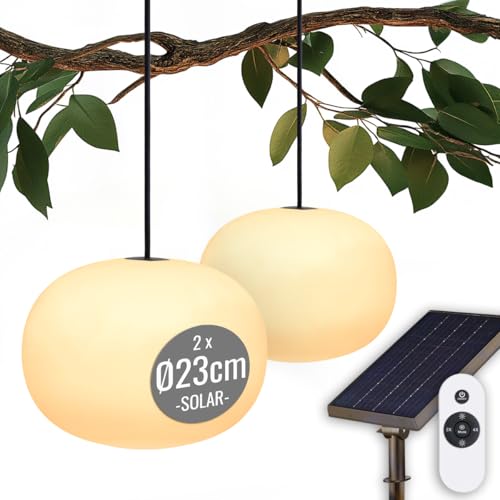 8 seasons design 2er Solar dimmbare Akku Hängelampe 23cm - Glowing Elegance - LED warmweiß, für außen & innen, inkl. Fernbedienung, mit USB-C aufladbar, für Garten, Terrasse & Balkon 8 seasons design 2er Solar dimmbare Akku Hängelampe 23cm - Glowing Elegance - LED warmweiß, für außen & innen, inkl. Fernbedienung, mit USB-C aufladbar, für Garten, Terrasse & Balkon von 8 seasons
