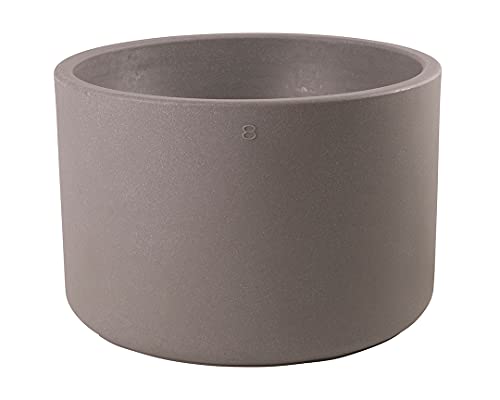 8 seasons design Shining Elegant Pot XM, LED Pflanzkübel 59 x 39 cm (taupe), E27 Fassung inkl. Leuchtmittel in warmweiß, beleuchteter Pflanzkübel für innen + außen, Blumenkübel von 8 seasons