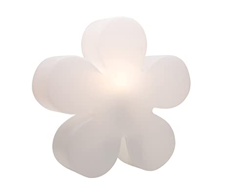 8 seasons design Shining Flower Deko-Lampe Blume Ø 40cm (Weiß), E27 Fassung inkl. Leuchtmittel in warmweiß, als Indoor- & Outdoor Deko, Kinderzimmer, Nachttischlampe von 8 seasons