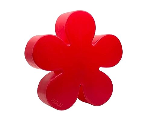 8 seasons design Shining Flower Solar Deko-Lampe Blume Ø 40cm (Rot), inkl. Solarmodul und LED-Leuchtmittel in warmweiß, Outdoor Deko, Garten von 8 seasons