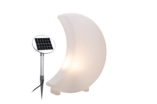 8 seasons design Shining Moon Solar LED Mondlampe (60 cm, weiß) inkl. Solarmodul und LED-Leuchtmittel in warmweiß, Nachttischlampe beleuchtet, Lampe Kinderzimmer, Deko Schlafzimmer, Innen- und Außenbereich von 8 seasons