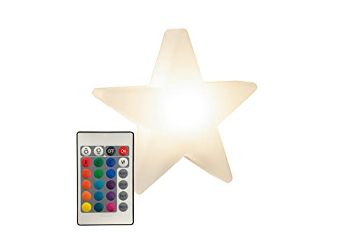 8 seasons design Shining Star LED Weihnachtsstern Ø 40 cm (Weiß), mit Farbwechsler (15 Farben), inkl. Leuchtmittel, Stern beleuchtet, Weihnachts-Deko, Winter-Deko, für außen und innen von 8 seasons