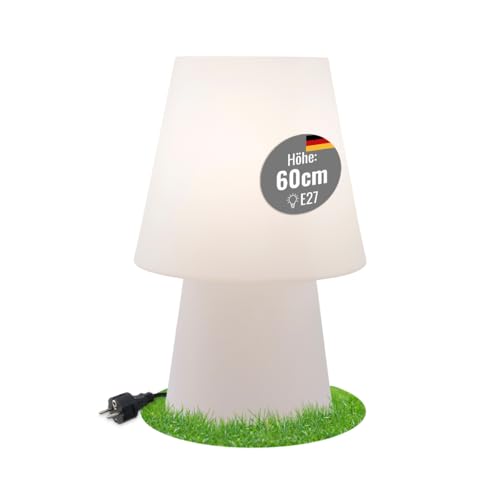 8 seasons design LED Tischlampe 60 cm, No.1 (weiß), E27, Leuchtmittel warmweiß – wetterfest – Tischleuchte für außen und innen - für Wohnbereiche, den Balkon oder die Terrasse von 8 seasons