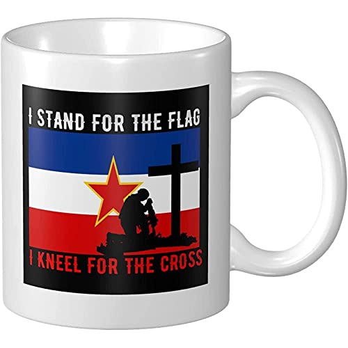 Becher Tasse Ich Stehe Für Die Jugoslawien Flagge Und Ich Knie Für Das Kreuz Porzellan Becher Männer Dekorativ Tasse Liebhaber Geschenk Tasse, Für Kinder, Milch, Daheim, 330Ml von 803