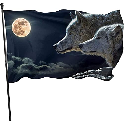 Garten Flagge Wolf Flaggen Banner Lustige Willkommensflagge Langlebig Garten Fahnen, Für Veranda, Garten von 803