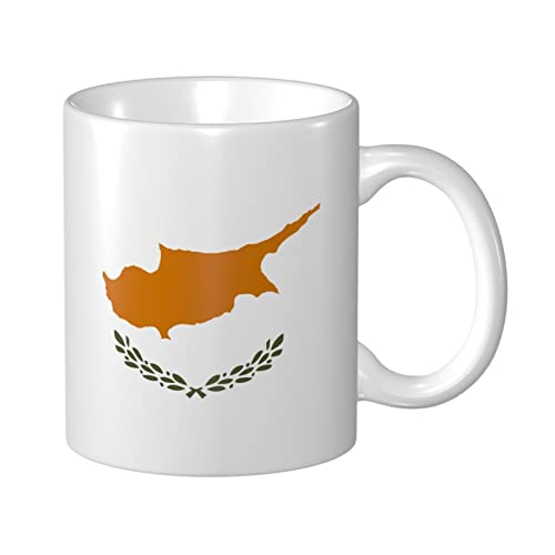 Kaffeebecher Flagge Von Zypern Geschenk Tasse Liebhaber Porzellan Becher Personalisierte Keramik Tasse, Für Kinder, Trekking, Kaffee, 330Ml von 803