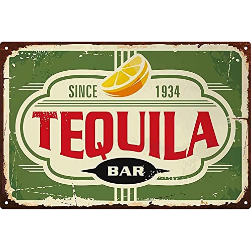 831 Blechschild Nostalgic Art Deko Blechschild Metall Metall Wanddekoration Für Cafe Wohnzimmer Pub Tequila-Bar, Jahrgang 20x30cm von 831