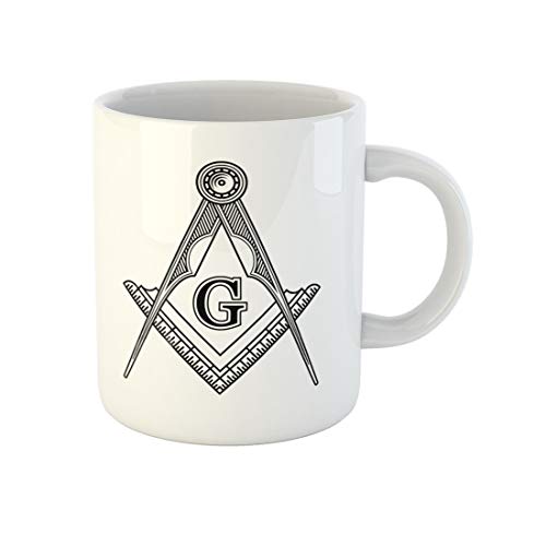 831 Kaffeebecher Keramik Tasse Weihnachten Geschenk 330Ml Freimaurer-Freimaurer-Freimaurerei-Emblem Freimaurer-Symbol-Kompass-Logenzeichen von 831