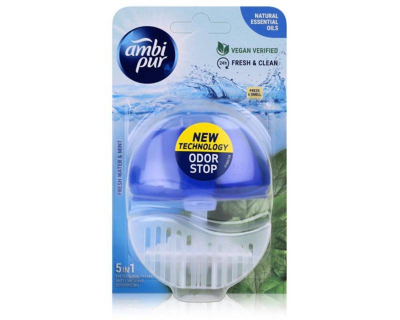 ambi pur WC-Duftspüler Ambi Pur WC-Frische Fresh Water & Mint 55ml - Lufterfrischer (1er Pack von ambi pur