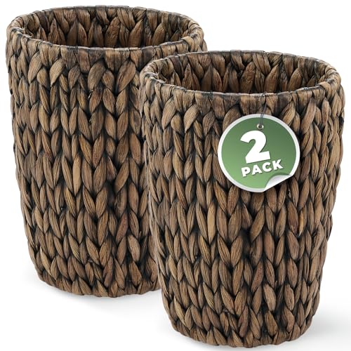 84ECO 2er-Pack schwarze Korb-Mülleimer von 84ECO