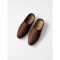 Antike Geschnitzte Holzschuhe, Dekorative Holzschuhe von 86home