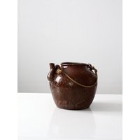 Antiker Bohnentopf Aus Ton, Rustikaler Krug, Primitive Küchenkeramik von 86home