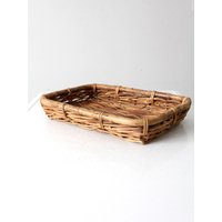 Vintage Gewebtes Rattan-Tablett Vintage Gewebtes Rattan-Tablett von 86home