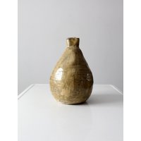 Vintage Große Freiform Geätzte Studio Keramik Vase von 86home