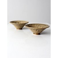 Vintage Handgetöpferte Keramik Schalen Paar von 86home
